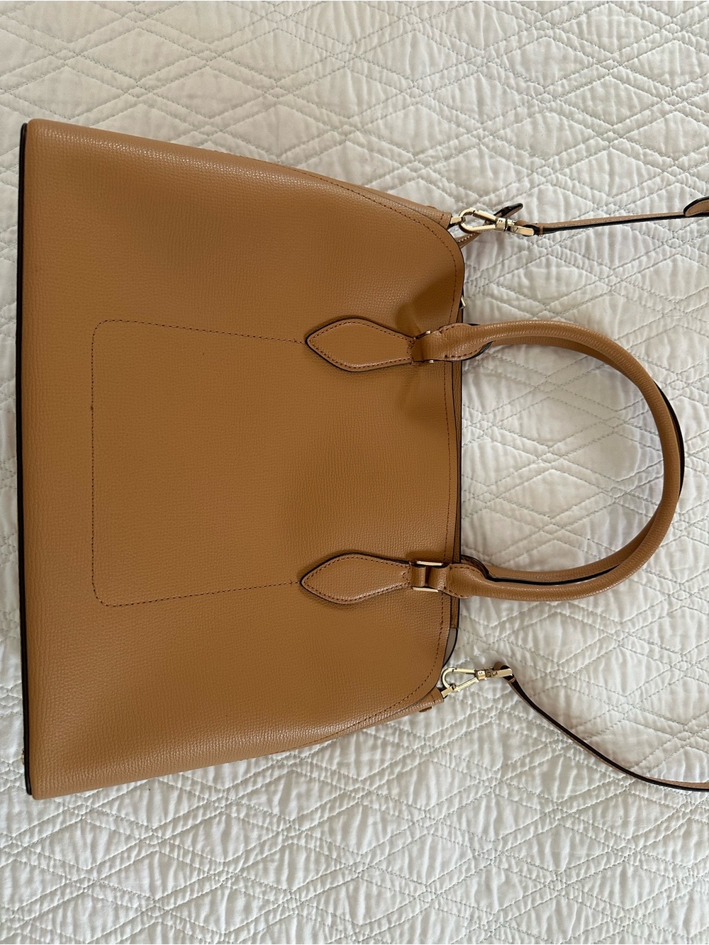 kate spade Caramel Tan Pebbled Leather Dome Satchel - Picture 6 of 7